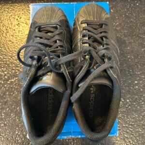 Men's Adidas Superstar all black sneakers